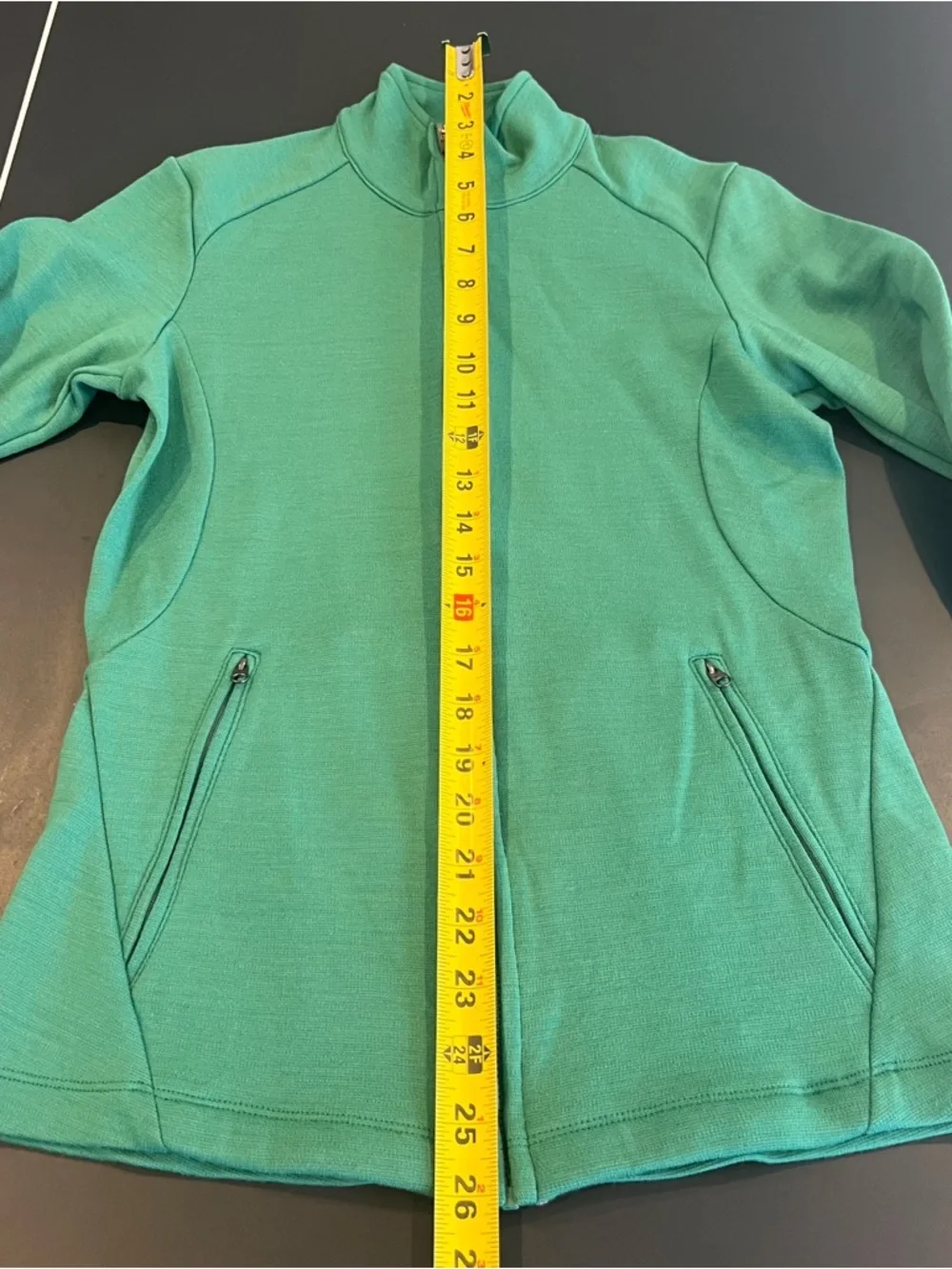 IBEX Green Merino Wool Shak Jacket Full Zip Womens Sz Medium - Picture 12 of 12